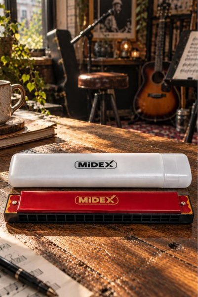 Midex Hn-20Rd Red Orff Instruments 20 Hole Harmonica Do (C)