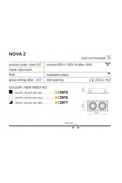 AZzardo Spot încastrat Nova 2 AZ2876