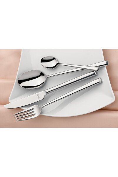 Amefa Set de tacâmuri din oțel inoxidabil, 24 de piese, frumos, modern, stil ...