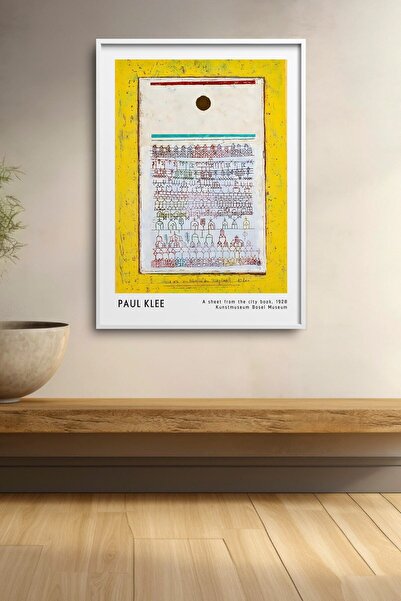 HOMEPACK Paul Klee Stranica iz knjige o gradu Slika Uramljeni poster Moderna ...