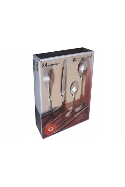 Ambition Set de masă Sevilla modern, 24 piese, pentru 6 persoane, din oțel in...