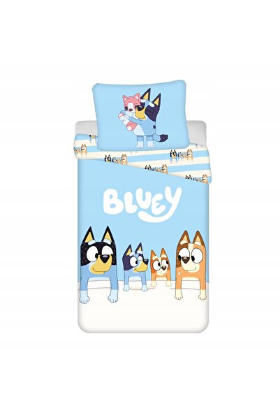 Jerry Fabrics Lenjerie de pat din bumbac 140x200 Bluey Dog albastru JF24