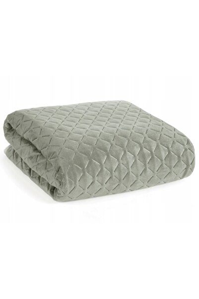 Eurofirany Cuvertură de pat decorativă 200x220 Dimon argintiu geometric din v...