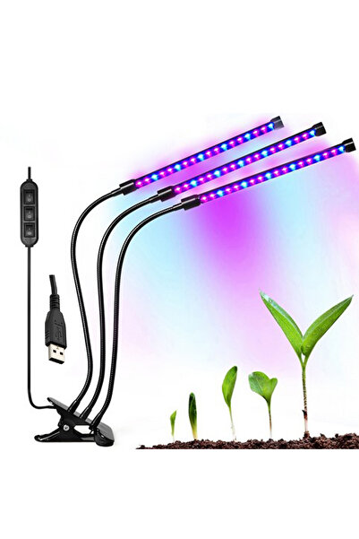 NO BRAND Lampă LED pentru creșterea plantelor x3, cu 60 de LED-uri, suport de...