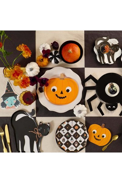 Meri Meri - Halloween - Halloween Cat-Shaped Napkins - 16 Pieces