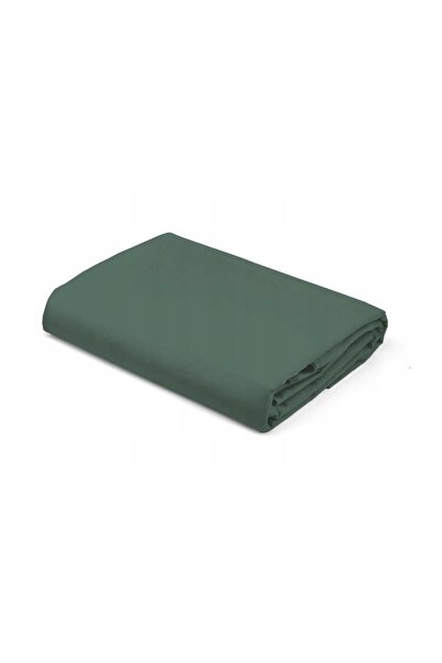 Detexpol Cearșaf de pat din satin Olive 140x200 cu elastic, culoare uni