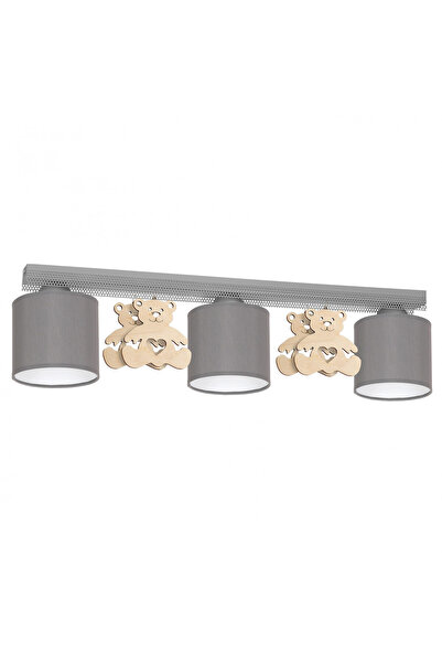 Klausen Plafonieră Tedd KL100028, 3xE27, gri, IP20