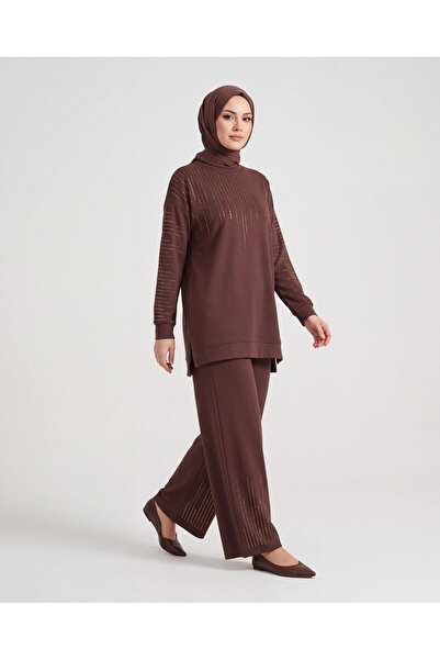 BURRASCA Stone-Embellished Soft Textured Flexible Premium Suit