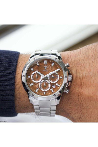 Fiesta Fs019828 Men's Wristwatch with Steel Strap