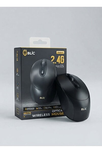 Blic BWM3 2.4G Kablosuz Optik Sessiz/Ergonomik Mouse - Siyah