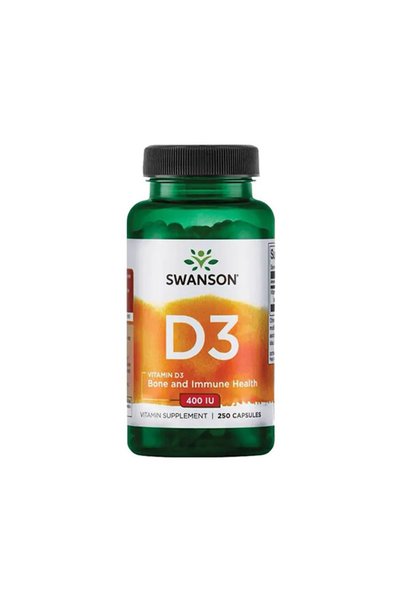 SWANSON Vitamin D-3 400IU - Vitamina D3, 250 capsule