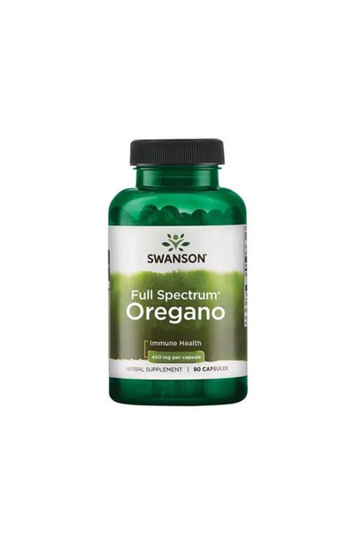 SWANSON Oregano Spectru Complet 450 mg - Supliment din Plante, 90 capsule