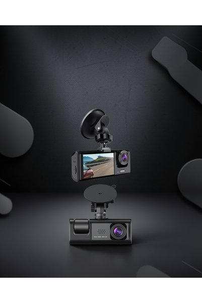 ASTRALTECH 3 Kamera Araç İçi Güvenlik Kamerası 1080p 170° Lens