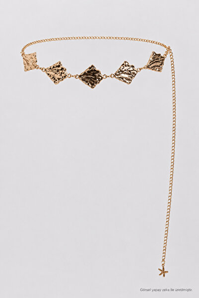 Lovelyİstanbul Starfish Motif Metal Chain Belt Lkm0016 Gold