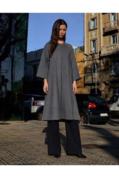 comstar Poncho de damă, croială lejeră, casual, cu mânecă lungă, elegant, din...