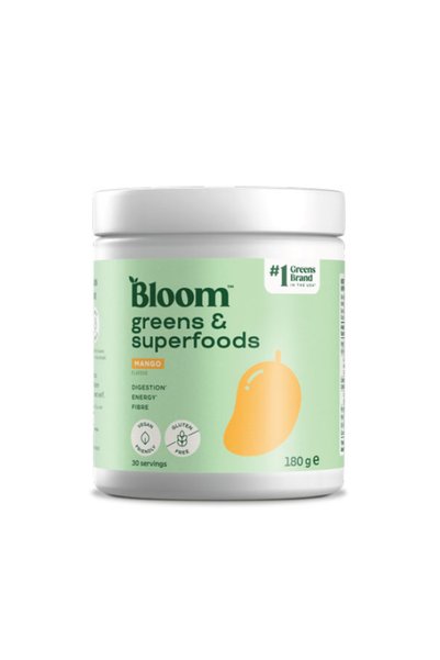 Bloom Verdețuri și Superalimente - Supliment din Plante, Căpșuni și Kiwi, 180 g