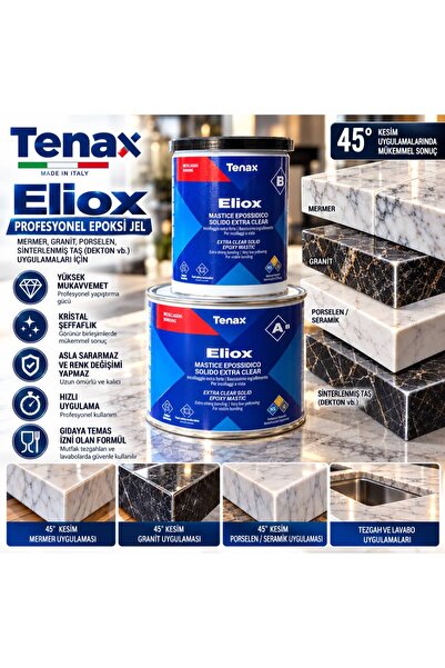 Tenax ELİOX SERAMİK FAYANS 45 KESİM EPOKSİ YAPIŞTIRICI ELIOX 1 adet epoksi re...