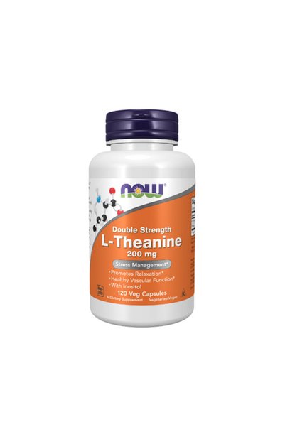 Now L-Theanine 200 mg - Supliment din Plante, 120 capsule vegetale