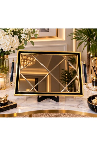 Sillage Home Aynalı Sunum Çay Tepsisi Özel Seri