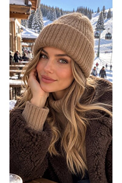 BALIENTE Mink Soft Textured Wool Basic Women's Beret
