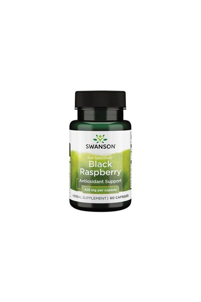SWANSON Zmeură Neagră cu Spectru Complet 425mg - Supliment din Plante, 60 cap...
