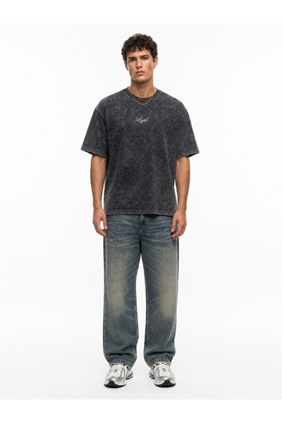 Respire Tricou Oversize Bărbați, Tricou Supradimensionat Streetwear Washed / ...