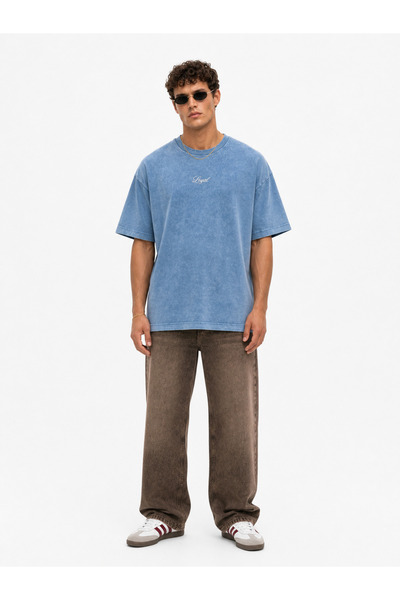 Respire Tricou Oversize Bărbați, Tricou Supradimensionat Streetwear Washed / ...