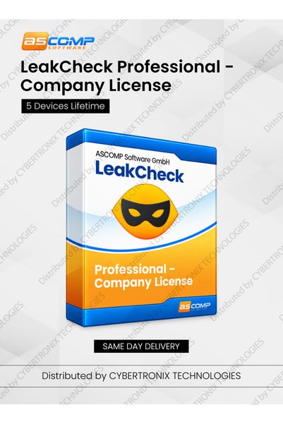 asCOMP SOFTWARE LeakCheck Professional Company License | 5 Devices | Lifetime | Digital License | Same Day Delivery