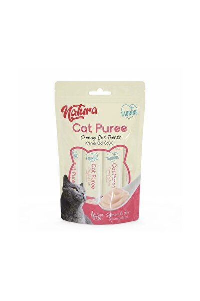natura Cat Piure cu somon și vită 5 × 12 g