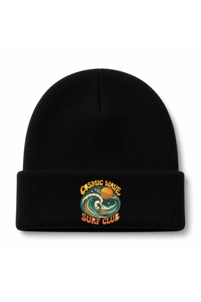 Rabona Fashion Căciulă grafică retro cu surfer spațial al Clubului de Surfing...