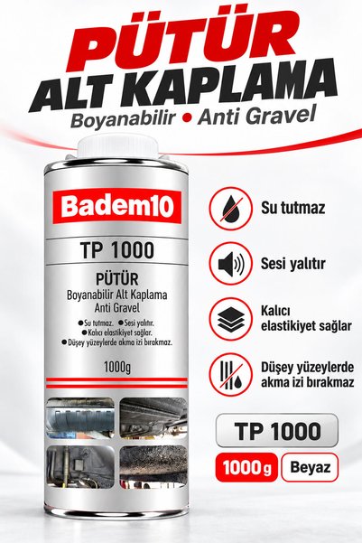 Badem10 Beyaz Pütür 1 Kg 1000 Gr Araç Altı Çamurluk Taş ve Darbe Koruyucu Su ...