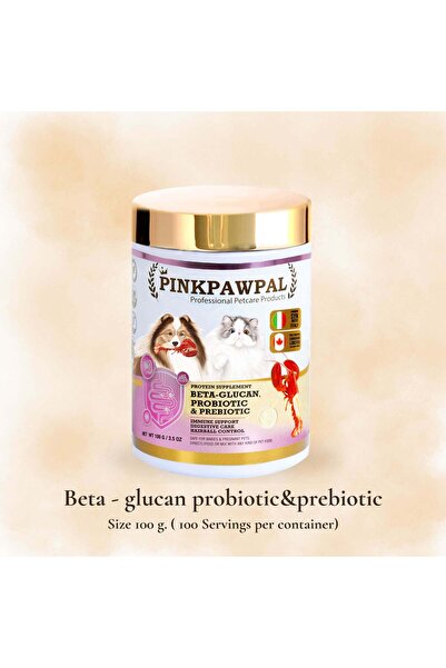 PinkPawPal Beta-Glucan Probiotic & Prebiotic – Supliment pentru Imunitate și ...