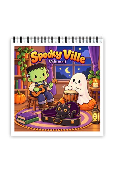 Legendary Gifts Carte de colorat, 50 de ilustrații Spooky Ville - Volumul I, ...