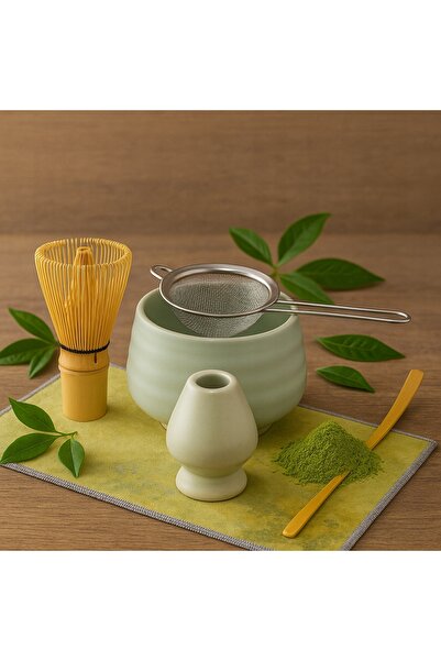 NO BRAND SET DE CEAI VERDE MATCHA, SET CEREMONIAL MATCHA, SET MATCHA 7 PIESE
