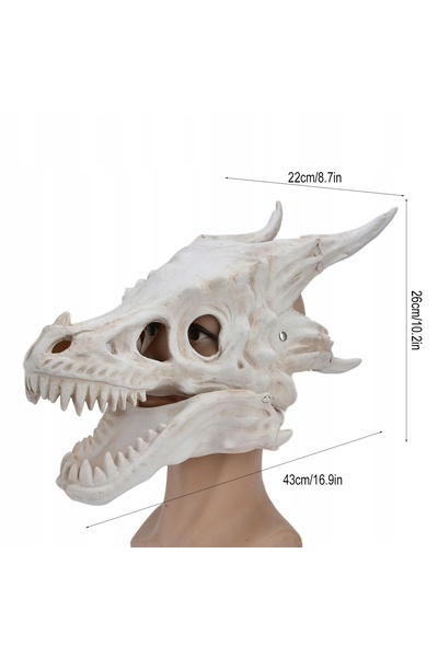 NO BRAND Mască de schelet animal, Halloween, Cosplay, din rășină, cu cranii, ...