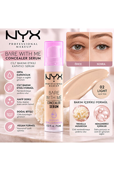 Doğahome Professional Makeup Bare With Me Concealer Serum Kapatıcı 02 Light 9,6 ml