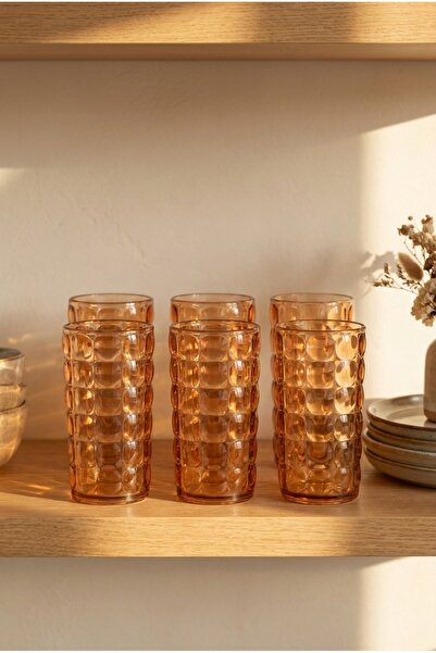 EVLE Set of 6 Acrylic Soft Drink Glasses 600 ml