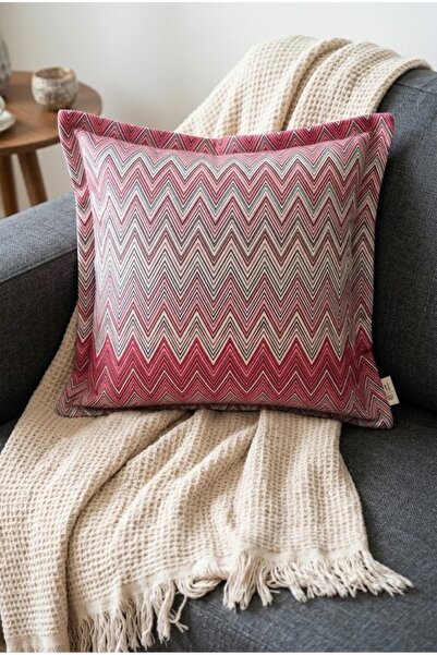 Alseko Concept 01-Husă de pernă cu model zig-zag imprimat, 43x43 cm