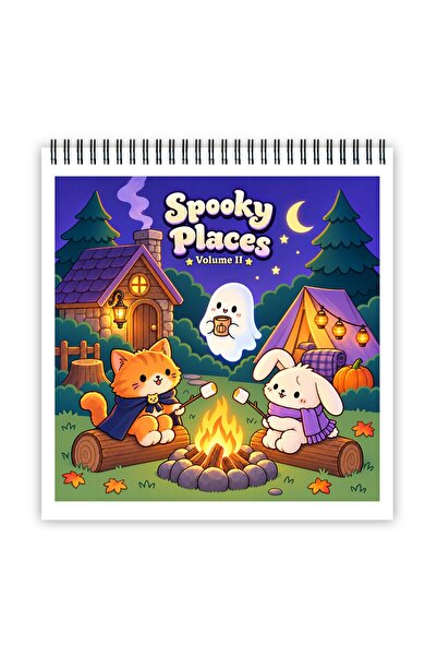 Legendary Gifts Carte de colorat, 45 de ilustrații Spooky Places - Volumul II...
