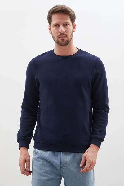 Fulla Moda Hanorac tricotat Selanik cu guler tip crewneck și cusături