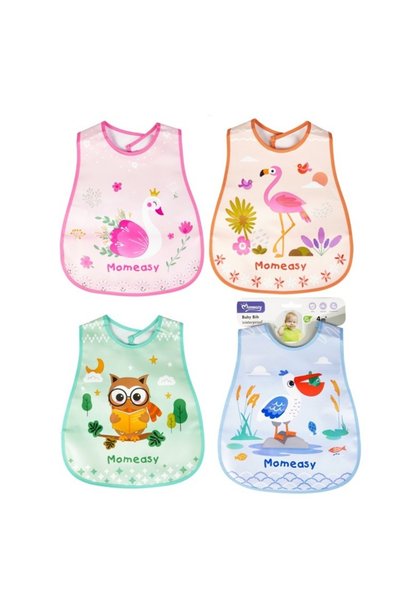 Generic Brand مجموعة مريلات أطفال Momeasy – 4 قطع 🧸🌸