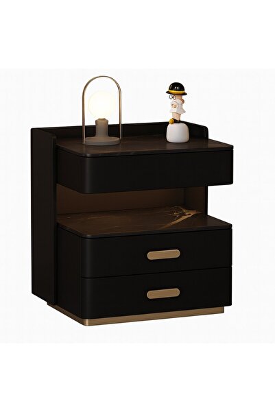Smart Heater & Cooler Noptieră inteligentă cu încărcare wireless, iluminare L...