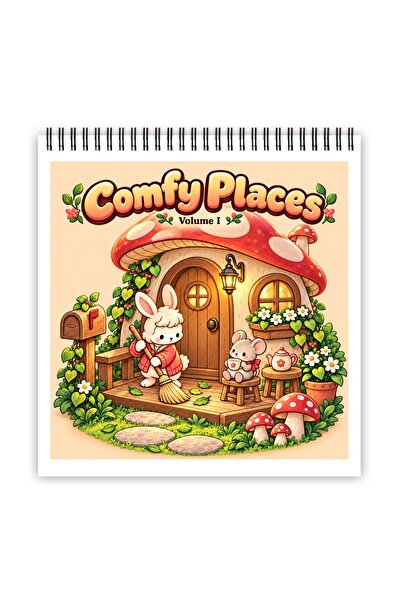 Legendary Gifts Carte de colorat, 50 de ilustrații Comfy Places - Volumul I, ...