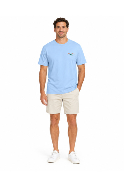 Tommy Bahama Men's Graphic Scoop Neck Short Sleeve Brand Logo T-Shirt