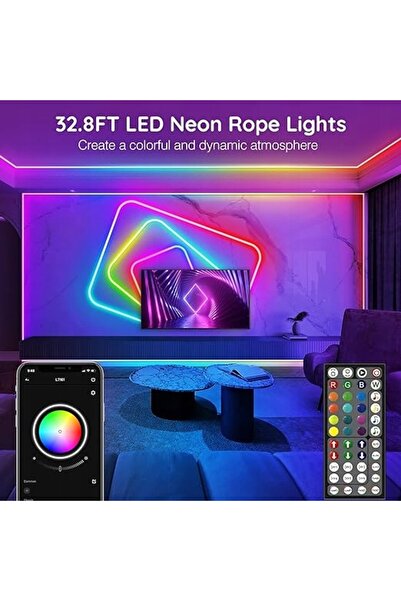 NO BRAND Bandă LED RGB, bandă LED neon, 10 m X495