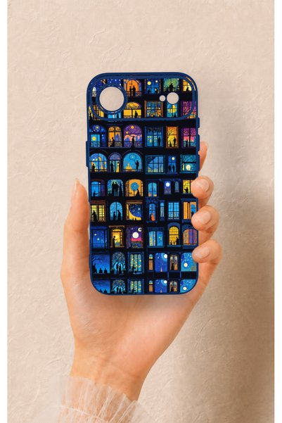 Vip Case iPhone 17 Air Compatible Night City Stories Patterned Silicone Case