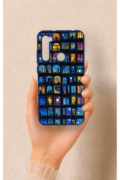 Vip Case Redmi Note 8 Compatible Night City Stories Patterned Silicone Case