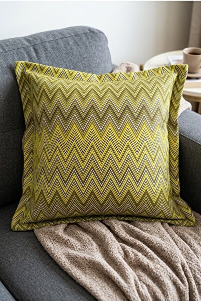 Alseko Concept 01-Husă de pernă cu model zig-zag imprimat, 43x43 cm