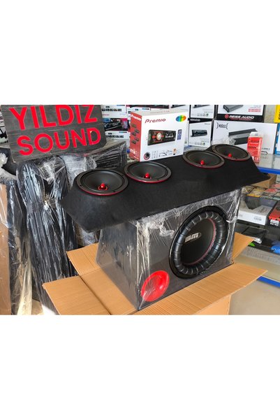 Genel Markalar Oto Teyp Bluetooth Usbli + Pandizot Set + 30 cm Kutu Bass