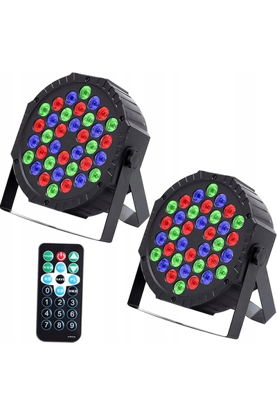 NO BRAND DMX512 Iluminat scenă Lumină LED DJ Par, pachet de 2, G850